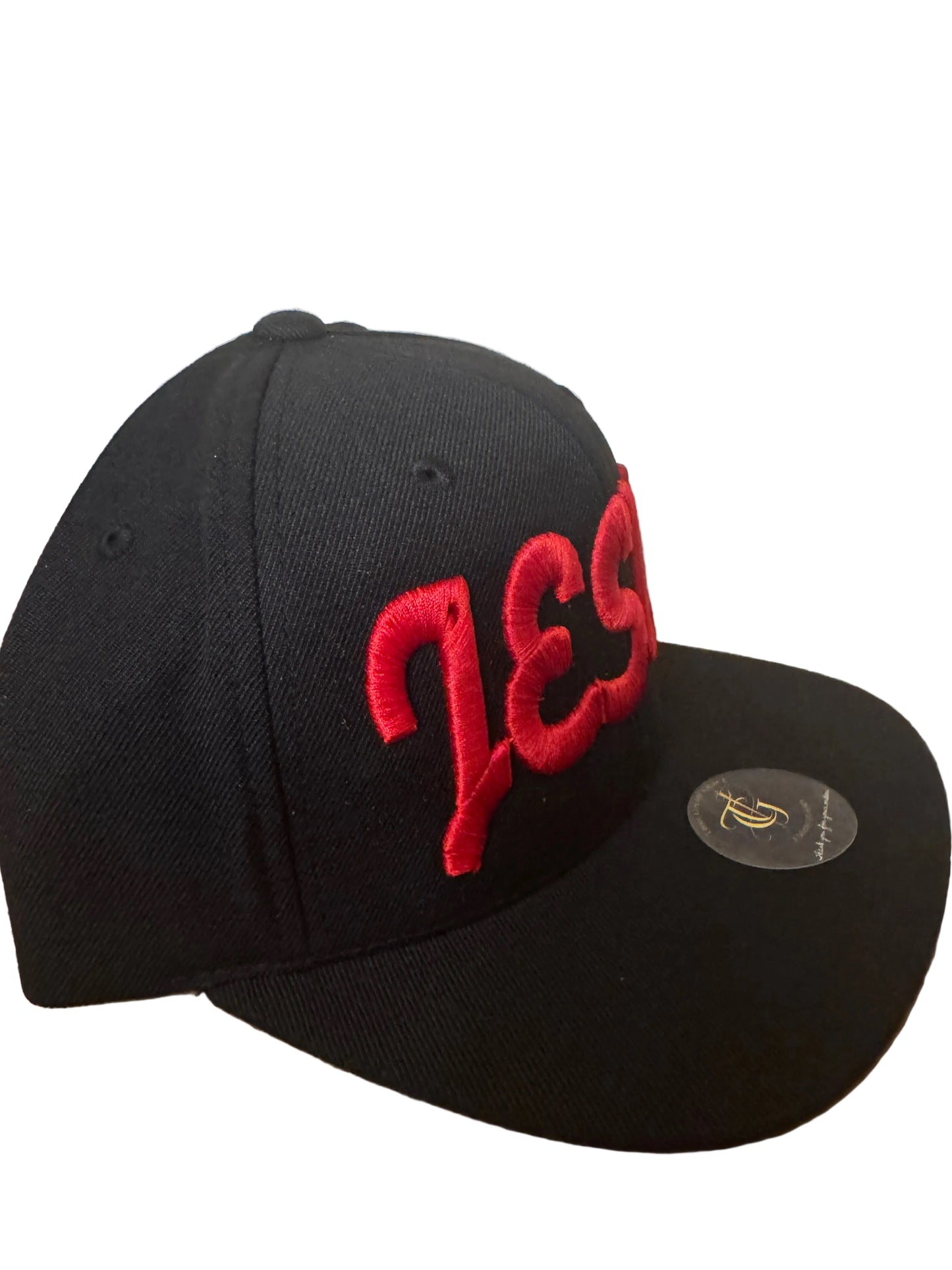 Jesus Script 3D Puff Snapback -Black