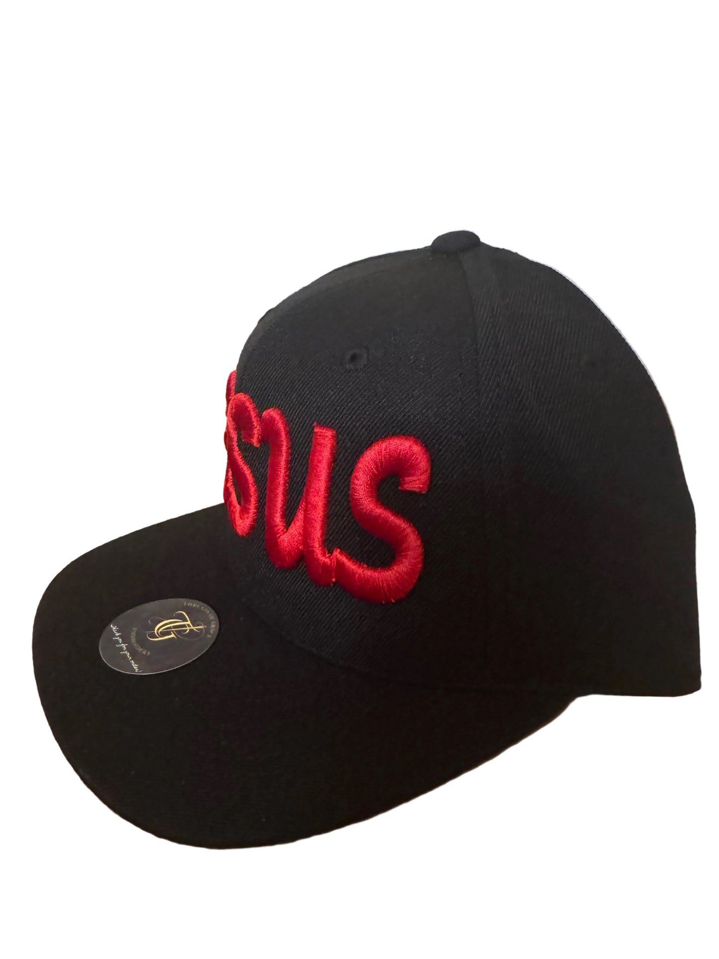 Jesus Script 3D Puff Snapback -Black