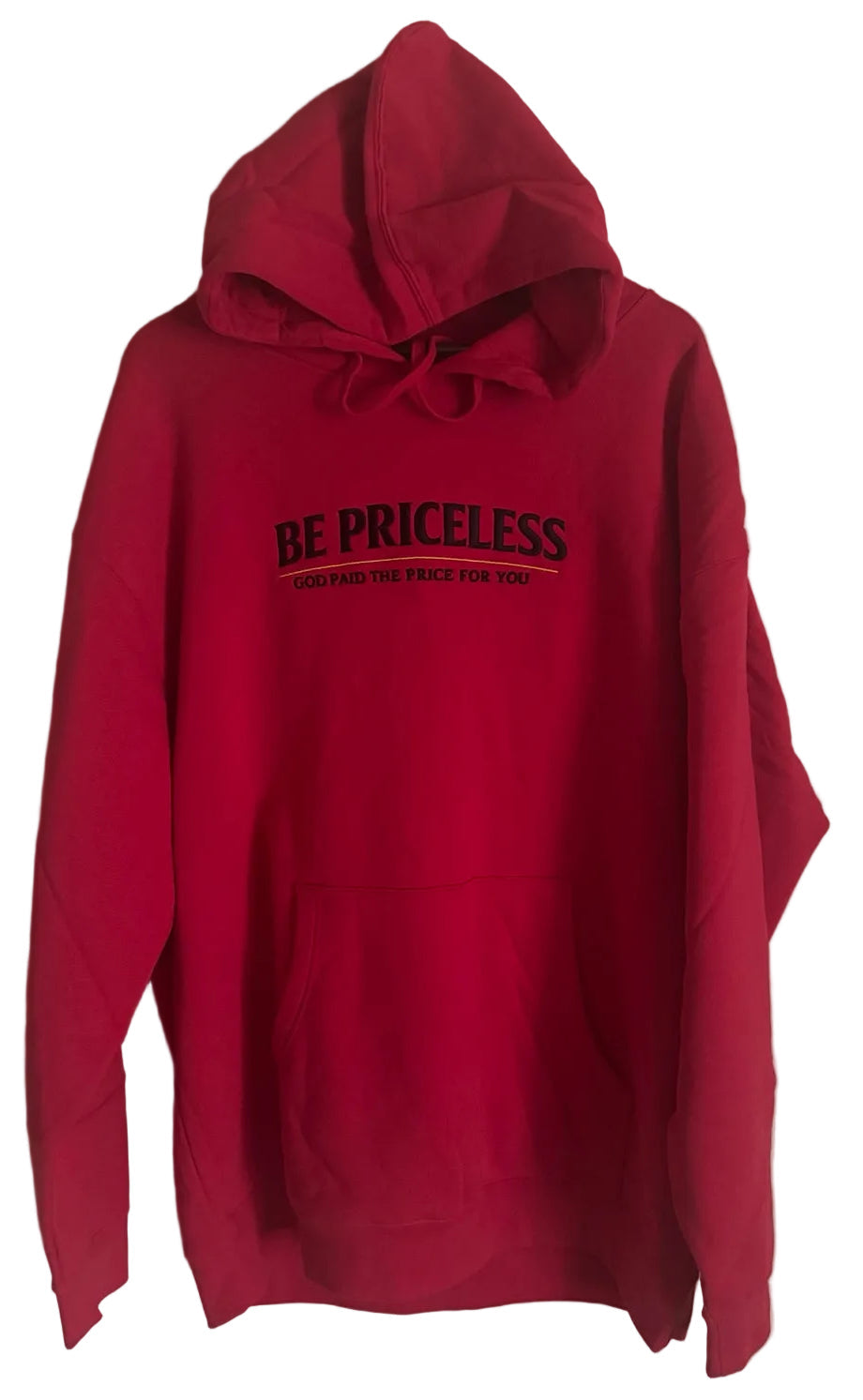 Be Priceless red and black hoodie original product photo