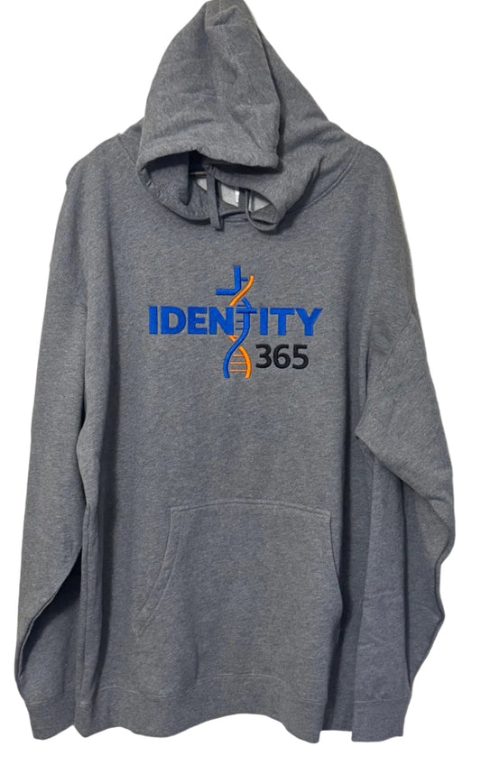 Identity 365 heather grey hoodie original product photo